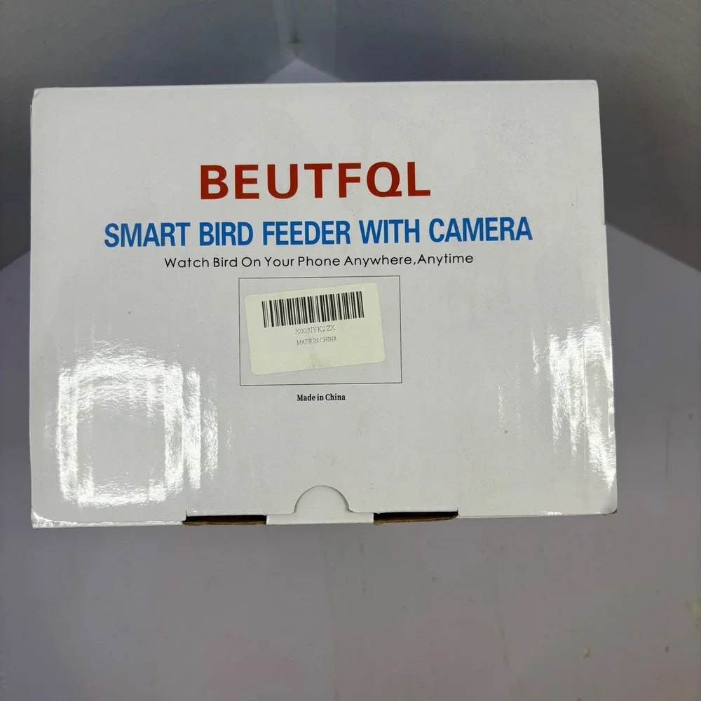 New BEUTFQL Smart Bird Feeder Camera 1080P FHD WiFi Night Vision IP65 Blue White